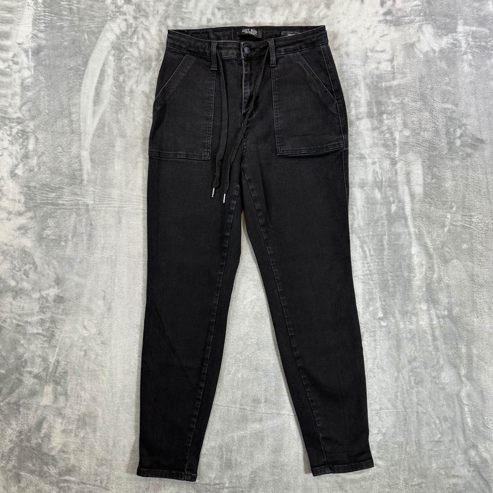 Judy‎ Blue Utility Jogger Jeans Womens Size 9/29 Black High Rise Pants